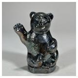 Danish Bear Still Bank | Silver plated, marked “DENMARK” with a crown on the bottom. - h. 5 in  Cont