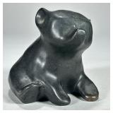 ARABIA FINLAND CERAMIC BEAR | Black glazed ceramic bear by Arabia Finland. - l. 5 x w. 4.25 x h. 5 i