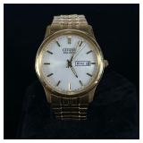 CITIZEN ECO-DRIVE WRISTWATCH | Citizen Eco-Drive 831030301 with champagne dial, flexible stainless s