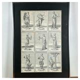 ANTIQUE MUSICAL INSTRUMENTS POSTER | Showing 9 frames of antique musical instruments from various cu