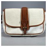 DOONEY & BOURKE WHITE LEATHER PURSE | Dooney & Bourke All Weather Leather white purse. - l. 11 x w. 