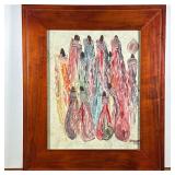 ABSTRACT OIL PAINTING | Flagon. Oil on canvas. 13.5 x 10.5. Signed & dated lower right. - l. 19 x w.