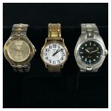 (3pc) MIXED MENS WRISTWATCHES | Including Pierre Cardin Diamond 2-tone watch, Logic Quartz stainless