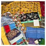 METROPOLITAN MUSEUM OF ART & OTHER SILK SCARVES | Including: Turkish floral scarf from MoMA, 2 butte
