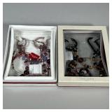 (2pc) PAIR ANTICA MURRINA VENEZIA GLASS NECKLACES | Pair of blown glass necklaces having glass rings