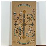 NATIVE SAND ARTWORK | Native American sand artwork on board. - l. 13 x w. 7 in