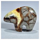 GEODE SPECIMEN STONE BEAR | Northwest Native American style geode / specimen stone carving of a bear