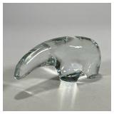 Baccarat Crystal Glass Bear | Polar bear, marked on the bottom. - l. 5.75 x h. 2.5 in