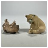 (2pc) Lladro & Royal Copenhagen | Including a Royal Copenhagen baby bear no. 1124 and a Lladro seate
