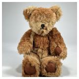 Articulating Stuffed Bear | Vintage stuffed bear with articulated joints (arms, legs, and head), wit