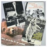 (4pc) Punny Bear Posters | Fun! Including three Happy Shots cardboard posters with easel backs (ea. 