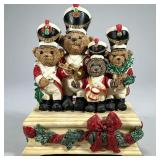 Christmas Music Box | Music Makers Teddy Bear Band, Christmas-themed music box, no. 5560/12000. - l.