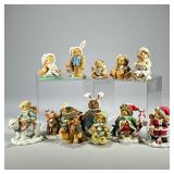 (12pc) Cherished Teddies Figurines | Various holiday figurines by Cherished Teddies and P. Hillman, 
