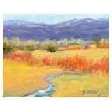 Bunny Oliver Painting | Icy Stream, signed lower right B. Oliver and titled on verso, oil on canvas 