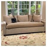 Hickory Chair Co. Down Sofa (1 of 2) | American made; one of a pair of custom-ordered Hickory Chair 