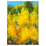 Bunny Oliver Landscape | Abstract autumnal landscape with trees, “September”, signed lower left and 