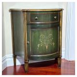 Painted Side Cabinet | Country-style painted side cabinet with shaped front, having a single drawer 
