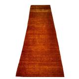 Persian Gabbeh Rust Orange Wool Runner (2 of 2) | Persian Gabbeh carpet: high pile orange/rust wool 