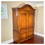 CUSTOM MADE FRENCH STYLE LINEN PRESS/ ARMOIRE | Custom made French or country style armoire cabinet,