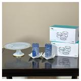 (5pc) Candle Holders & Table Decor | Including two boxes of Tag glass candle holder sets each includ