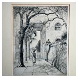 Elizabeth O’Neil Verner | Reproduction print of an etching, matted in a simple black frame; sight 9.