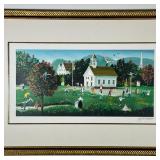 SCHOOLHOUSE PRINT | Recess, Schoolhouse Print on paper (14 x 26 in. sight), signed lower right, numb