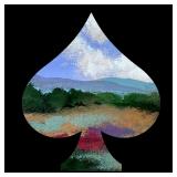 Signed Oil Landscape | Morain Meadow, snowy mountainous landscape, signed lower right, in a gilt fra