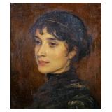 FRIEDRICH KAULBACH (GERMAN, 1822-1903) | Portrait of a Young Woman. Oil on canvas. h. 16 x 13.5 in.,