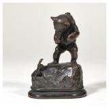 ALEXANDER PHIMISTER PROCTOR (AMERICAN, 1862-1950) | Bear & Rabbit. Bronze. 1894. Signed and dated "A