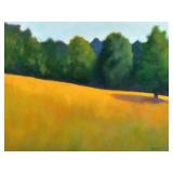 JOAN DIAMANT (AMERICAN, 1924-2015) | Slanting Light. Oil on masonite. 12 x 16 in., board. Signed low