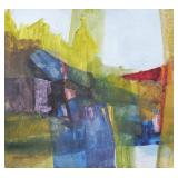 ROBERT MOSKOWITZ (AMERICAN, B. 1935) | Untitled Abstract. Oil on Canvas fragment. 8.75 x 9.75 canvas