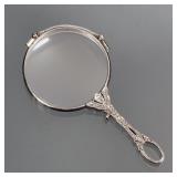 ANTIQUE DIAMOND SET GOLD LORGNETTE | Designed as a 14k white gold lorgnette both sides of the open w