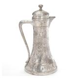 MONUMENTAL GERMAN SILVER COIN MOUNTED TANKARD | Carl Frey & Sohne, Breslau, 19th century; A tapering