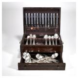 GERMAN 800 SILVER FLATWARE SERVICE | In a presentation box, comprising: 12 dinner forks, 12 lunch fo