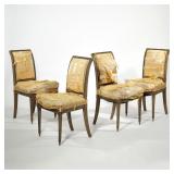 (4pc) L. ALAVOINE & CIE FRENCH SIDE CHAIRS | Late 19th / early 20th century, with compound curved sq