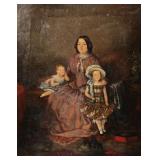 JEAN HENRY QUINTIN (AMERICAN, 19TH CENTURY) | Genre scene family portrait with toys Signed and dated