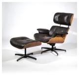 AFTER EAMES LOUNGE CHAIR | The chair with a five-legged base, the ottoman with a quadruped base, no 