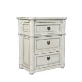 PIERRE DEUX SIDE TABLE | Painted side table having 3 locking drawers and round edges - l. 21 x w. 13