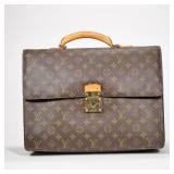 LOUIS VUITTON SOFT BRIEFCASE | Serviette Conseil In the "LV" monogram pattern with brass hardware - 