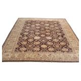 FINE OVERALL PATTERN TABRIZ ROOM SIZED CARPET | Late 19th/ early 20th century, having a rich coffee 