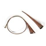 (2pc) ANTIQUE COPPER HUNTING HORNS | No apparent markings - l. 19 in. (largest)