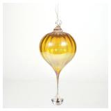 BLOWN GLASS CHRISTMAS ORNAMENT | l. 6 in.
