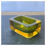 MURANO SOMMERSO ART GLASS BOWL | l. 6-1/2 x w. 4-1/2 x h. 2.7 in.