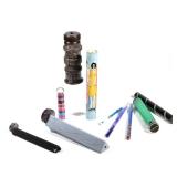 (10pc) MISC. KALEIDOSCOPES | Contemporary kaleidoscopes, including a totem-form ceramic kaleidoscope