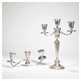 NEWPORT STERLING CANDLE HOLDERS | Comprising a single candlestick holder designed in three separate 