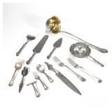 MISC. STERLING & 800 SILVER FLATWARE | Sterling silver flatware pieces, including a pair of Tiffany 