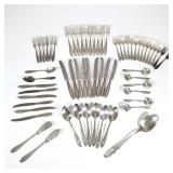 (62pc) BRUCKMANN & SOHNE FLATWARE SERVICE | German 800 silver lunch / dessert partial flatware servi
