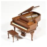 NATASHA PAINTED DOLLHOUSE CRADLE | Dollhouse miniature cradle with hand-painted decoration, with bab