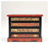 NATASHA MINIATURE CHEST OF DRAWERS | Dollhouse miniature Chinoiserie style chest of drawers, signed 