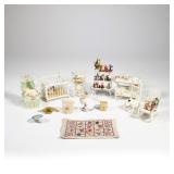 (12pc) DOLLHOUSE NURSERY ROOM MINIATURES | A collection of dollhouse miniature nursery room furnitur